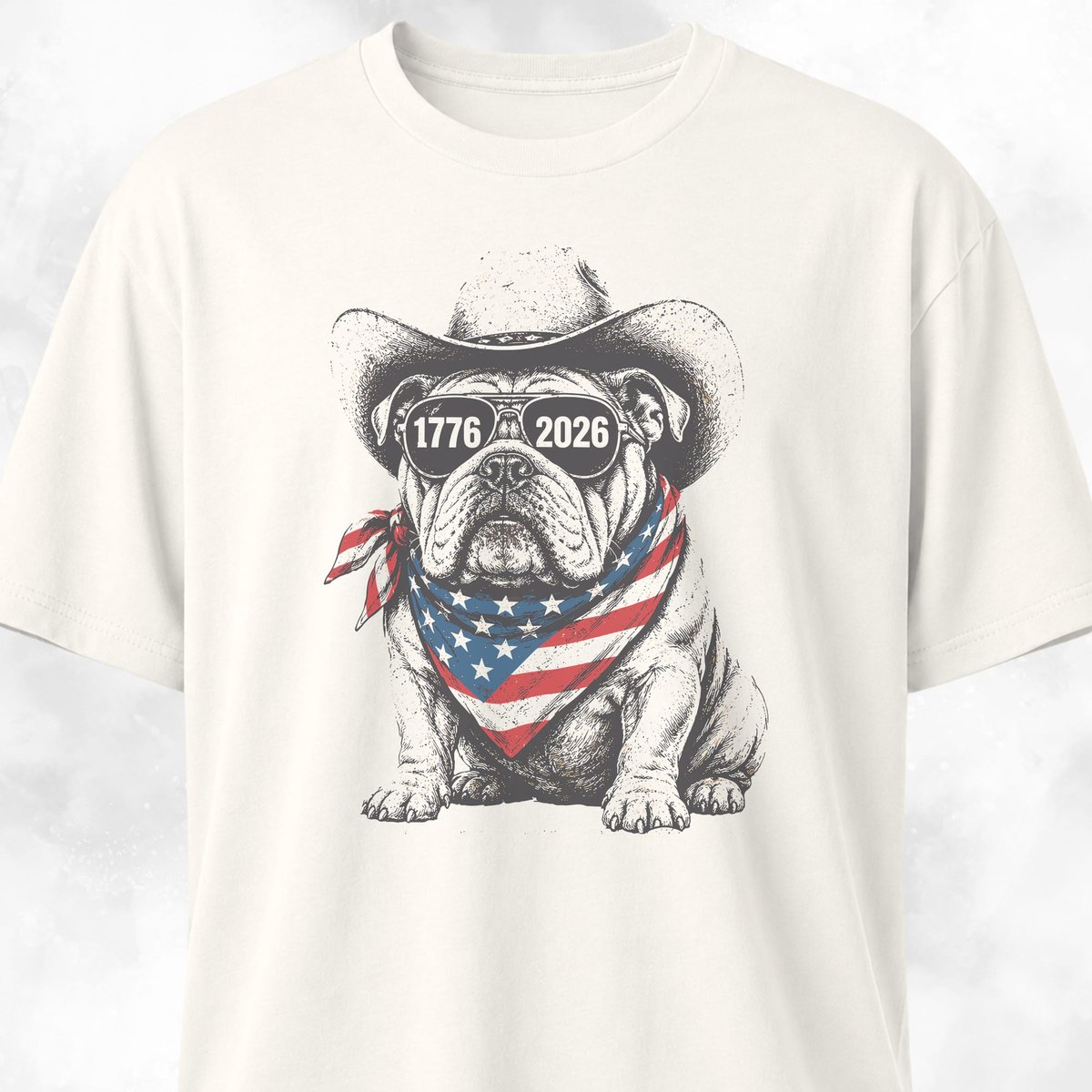 250 USA Anniversary English Bulldog T Shirt Gift For Dog Lover