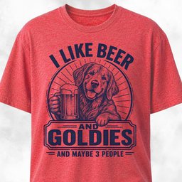 Beer And Goldies T Shirt Gift For Dog Lover