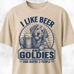 Beer And Goldies T Shirt Gift For Dog Lover