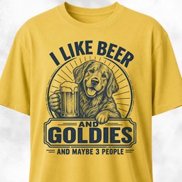 Beer And Goldies T Shirt Gift For Dog Lover