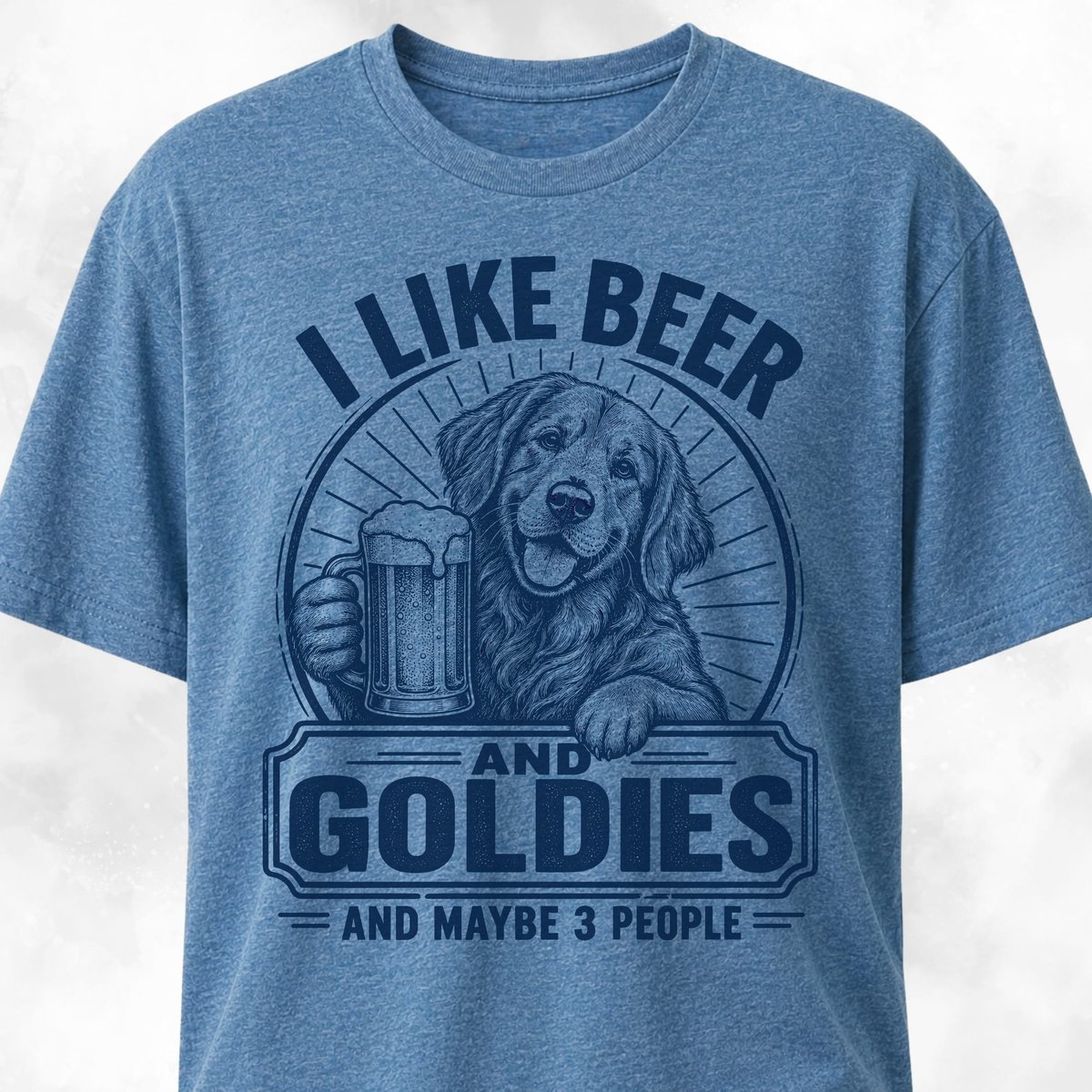 Beer And Goldies T Shirt Gift For Dog Lover