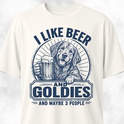 Beer And Goldies T Shirt Gift For Dog Lover