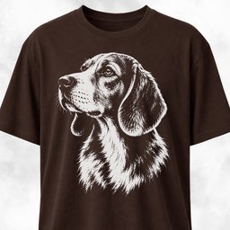 Beagle Portrait T Shirt Gift For Dog Lover