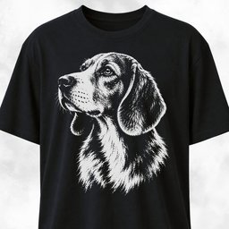 Beagle Portrait T Shirt Gift For Dog Lover