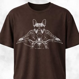 Biker Frenchie T Shirt Gift For Dog Lover