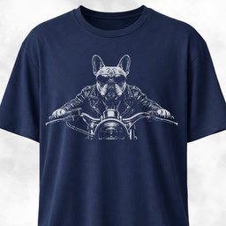 Biker Frenchie T Shirt Gift For Dog Lover