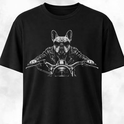 Biker Frenchie T Shirt Gift For Dog Lover