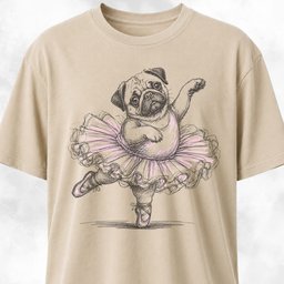 Ballerina Pug T Shirt Gift For Dog Lover