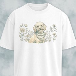 Adopted And Adored Poodle T Shirt Gift For Dog Lover