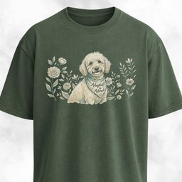 Adopted And Adored Poodle T Shirt Gift For Dog Lover