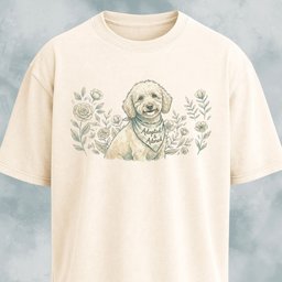 Adopted And Adored Poodle T Shirt Gift For Dog Lover
