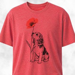 Beagle Smelling Poppy T Shirt Gift For Dog Lover