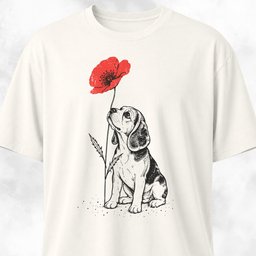 Beagle Smelling Poppy T Shirt Gift For Dog Lover