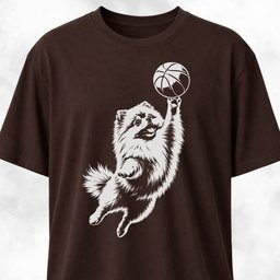 Basketball Pomeranian T Shirt Gift For Dog Lover