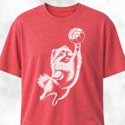 Basketball Pomeranian T Shirt Gift For Dog Lover