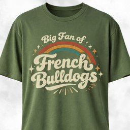 Big Fan Of French Bulldogs T Shirt Gift For Dog Lover