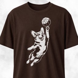Basketball Corgi T Shirt Gift For Dog Lover