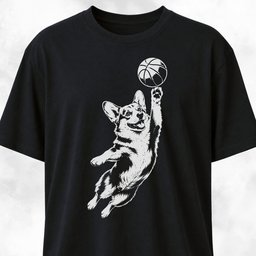 Basketball Corgi T Shirt Gift For Dog Lover