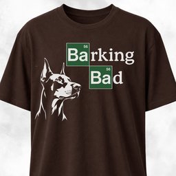 Barking Bad Doberman Logo Parody T Shirt Gift For Dog Lover