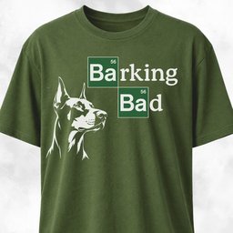 Barking Bad Doberman Logo Parody T Shirt Gift For Dog Lover