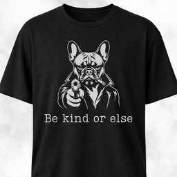 Be Kind Or Else Frenchie T Shirt Gift For Dog Lover