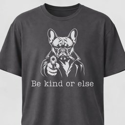 Be Kind Or Else Frenchie T Shirt Gift For Dog Lover