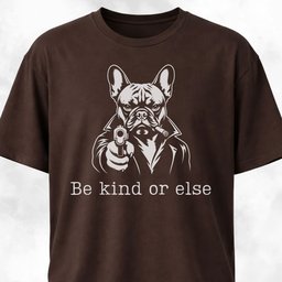 Be Kind Or Else Frenchie T Shirt Gift For Dog Lover