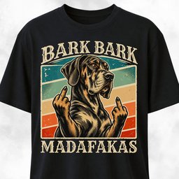 Bark Bark Madafakas Great Dane T Shirt Gift For Dog Lover