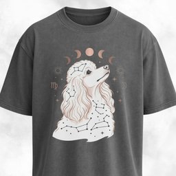 Astrology Poodle Graphic T Shirt Gift For Dog Lover
