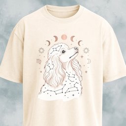 Astrology Poodle Graphic T Shirt Gift For Dog Lover