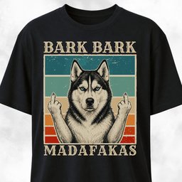 Bark Bark Madafakas Siberian Husky T Shirt Gift For Dog Lover