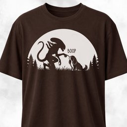 Alien Xenomorph Booping Cavalier King Charles Spaniel T Shirt Gift For Dog Lover