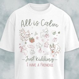 All Is Calm Just Kidding I Have A Frenchie T Shirt Gift For Dog Lover