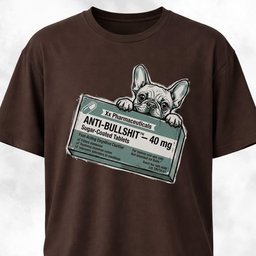 Anti Bullshit Fake Pharma Frenchie T Shirt Gift For Dog Lover