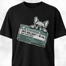 Anti Bullshit Fake Pharma Frenchie T Shirt Gift For Dog Lover