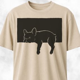 Black And White Sleepy Frenchie T Shirt Gift For Dog Lover