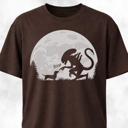 Alien Xenomorph Booping Doxie T Shirt Gift For Dog Lover