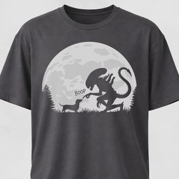 Alien Xenomorph Booping Doxie T Shirt Gift For Dog Lover