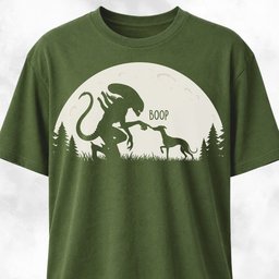 Alien Xenomorph Booping Italian Greyhound T Shirt Gift For Dog Lover