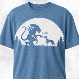 Alien Xenomorph Booping Italian Greyhound T Shirt Gift For Dog Lover