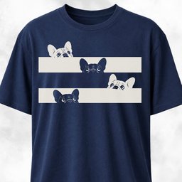 Black And White Frenchie Silhouettes T Shirt Gift For Dog Lover