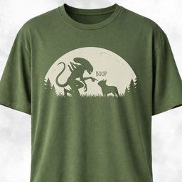 Alien Xenomorph Booping Frenchie T Shirt Gift For Dog Lover