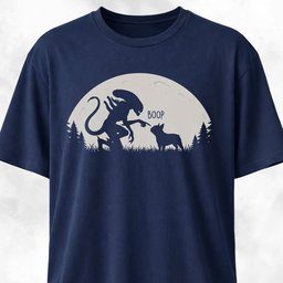 Alien Xenomorph Booping Frenchie T Shirt Gift For Dog Lover