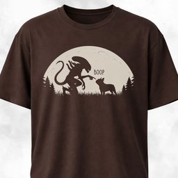 Alien Xenomorph Booping Frenchie T Shirt Gift For Dog Lover