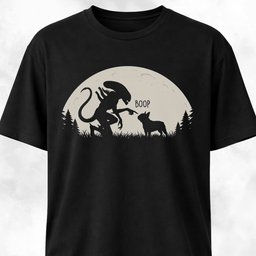 Alien Xenomorph Booping Frenchie T Shirt Gift For Dog Lover