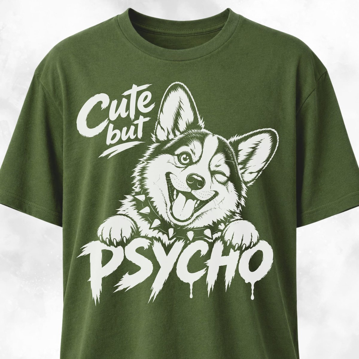 Cute But Psycho Corgi T Shirt Gift For Dog Lover