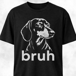 Bruh Doxie T Shirt Gift For Dog Lover
