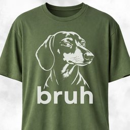 Bruh Doxie T Shirt Gift For Dog Lover