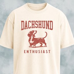 Dachshund Enthusiast Varsity T Shirt Gift For Dog Lover