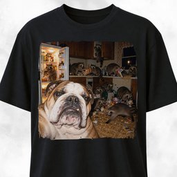 Bulldog Polaroid Raccoon Kitchen Chaos T Shirt Gift For Dog Lover